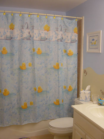 Yellow and Blue Bathroom Redo