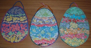 Mosaic Egg Ornaments