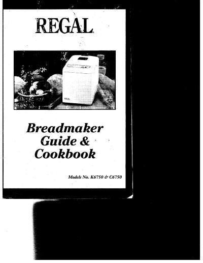 Black Decker Breadmaker B1500 Manual